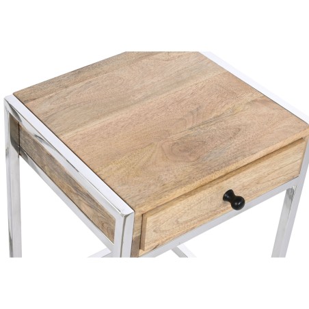 Jeu de 2 tables Home ESPRIT Marron Argenté Naturel Acier Bois de mang