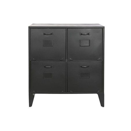 Ladenkast Home ESPRIT Zwart Metaal Loft 75 x 45 x 80 cm