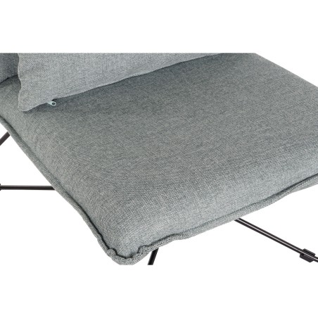 Leunstoel Home ESPRIT Zwart Groen Metaal 66 x 78 x 75 cm