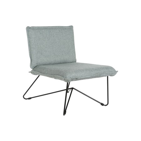 Leunstoel Home ESPRIT Zwart Groen Metaal 66 x 78 x 75 cm