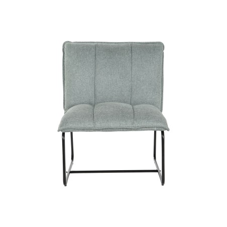 Leunstoel Home ESPRIT Zwart Groen Metaal 66 x 71 x 77 cm