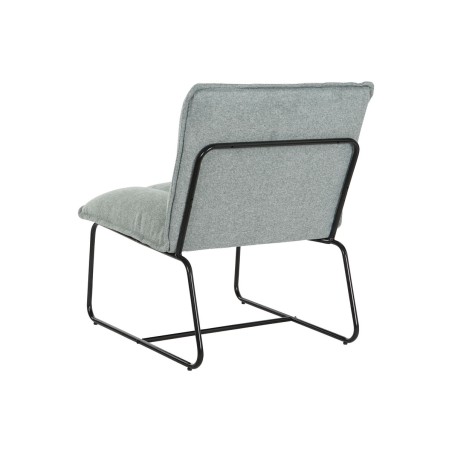 Leunstoel Home ESPRIT Zwart Groen Metaal 66 x 71 x 77 cm
