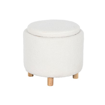 Banquette Home ESPRIT Blanc Polyester Bois d'hévéa Bois MDF 48 x 48