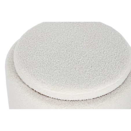 Panca Home ESPRIT Bianco Poliestere Legno d'albero della gomma Legno M