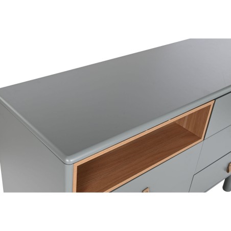Ladenkast Home ESPRIT Blauw Grijs Natuurlijk Polypropyleen Hout MDF 12