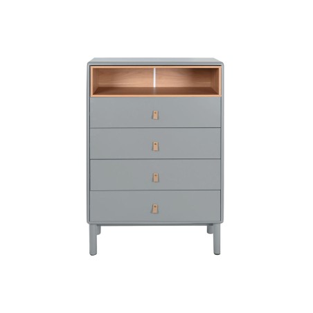 Caisson à Tiroirs Home ESPRIT Bleu Gris polypropylène Bois MDF 80 x