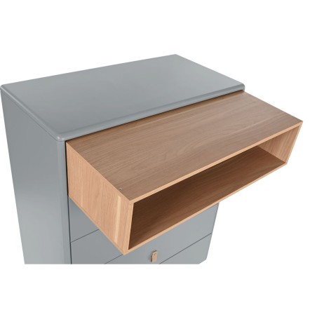 Caisson à Tiroirs Home ESPRIT Bleu Gris polypropylène Bois MDF 80 x
