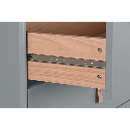 Caisson à Tiroirs Home ESPRIT Bleu Gris polypropylène Bois MDF 80 x