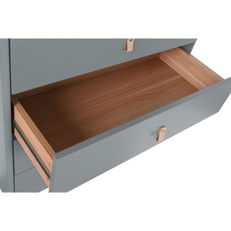 Caisson à Tiroirs Home ESPRIT Bleu Gris polypropylène Bois MDF 80 x