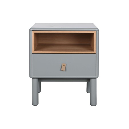Mesita de Noche Home ESPRIT Azul Gris Natural Madera MDF 48 x 40 x 55