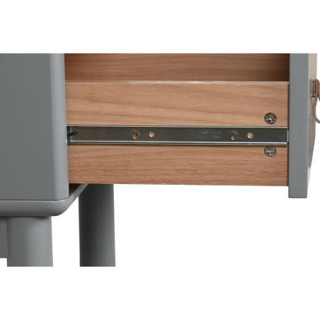 Mesita de Noche Home ESPRIT Azul Gris Natural Madera MDF 48 x 40 x 55