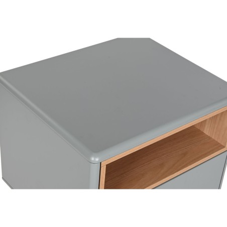 Mesita de Noche Home ESPRIT Azul Gris Natural Madera MDF 48 x 40 x 55