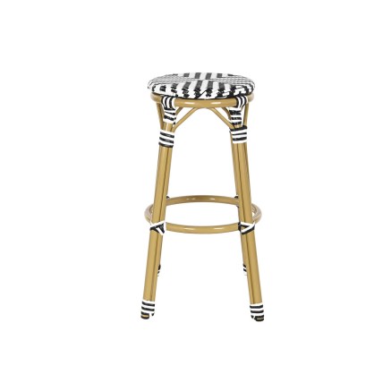 Stool Home ESPRIT Bicoloured Metal synthetic rattan 39,5 x 39,5 x 74,5