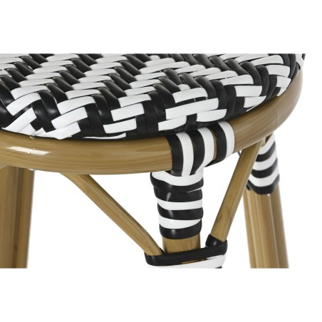 Stool Home ESPRIT Bicoloured Metal synthetic rattan 39,5 x 39,5 x 74,5