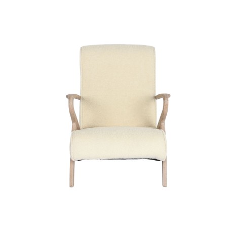 Armstoel Home ESPRIT Wit Natuurlijk 57 x 55 x 85 cm