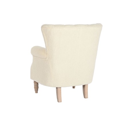 Leunstoel Home ESPRIT Wit Natuurlijk Rubberwood 73 X 65 X 87 cm 2