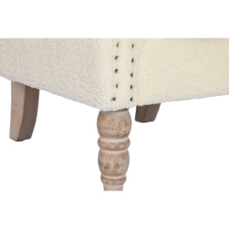 Poltrona Home ESPRIT Bianco Naturale Legno d'albero della gomma 73 X 6