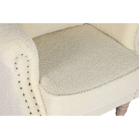 Poltrona Home ESPRIT Bianco Naturale Legno d'albero della gomma 73 X 6