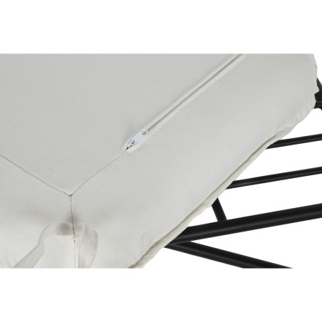 Voetensteun Home ESPRIT Wit Zwart Metaal Stads 75 x 50 x 45 cm