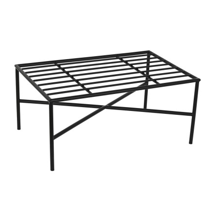 Voetensteun Home ESPRIT Wit Zwart Metaal Stads 75 x 50 x 45 cm