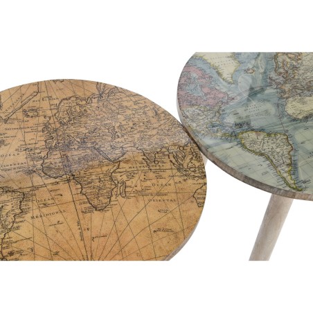 Side table Home ESPRIT White Light brown Mango wood 40 x 40 x 47,5 cm