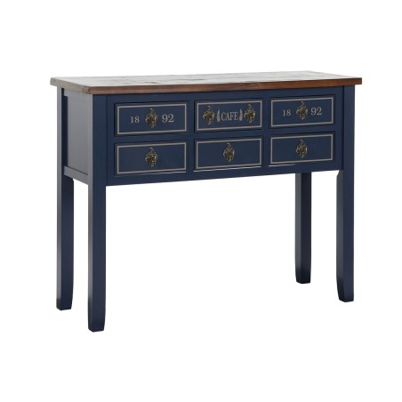 Recibidor Home ESPRIT Marrón Azul marino 103 x 35 x 80 cm