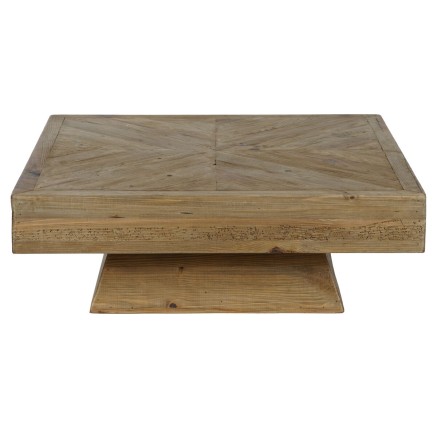Table Basse Home ESPRIT Marron Bois de pin 100 x 100 x 36 cm 2
