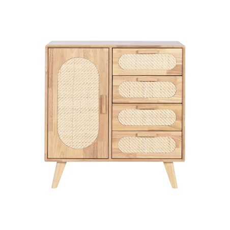 Credenza Home ESPRIT Naturale Metallo Rattan Legno d'albero della gomm