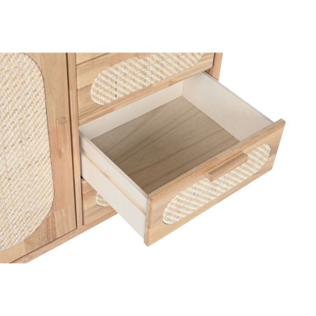 Sideboard Home ESPRIT Natural Metal Rattan Rubber wood 73,5 x 35 x 78