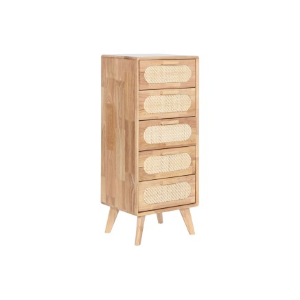 Caisson à Tiroirs Home ESPRIT Naturel Métal Bois d'hévéa 40 x 30 x