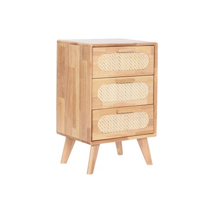 Caisson à Tiroirs Home ESPRIT Naturel Métal Bois d'hévéa 40 x 30 x