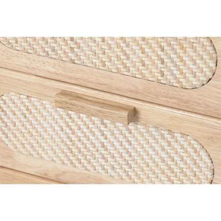Caisson à Tiroirs Home ESPRIT Naturel Métal Bois d'hévéa 40 x 30 x