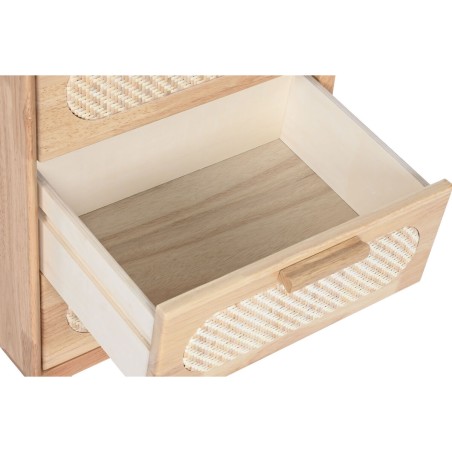 Caisson à Tiroirs Home ESPRIT Naturel Métal Bois d'hévéa 40 x 30 x