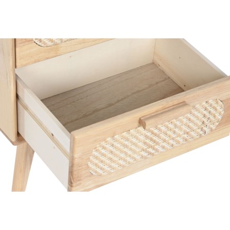 Nachtkastje Home ESPRIT Hout Metaal Rotan 40 x 30 x 48 cm