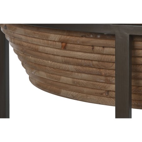 Hoofdtafel Home ESPRIT Kristal Sparrenhout 102 x 102 x 46 cm