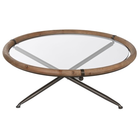 Tavolino da Caffè Home ESPRIT Cristallo Legno di abete 100 x 100 x 40