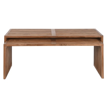 Satz mit 2 Tischen Home ESPRIT natürlich Teakholz 116 x 60 x 46 cm 2