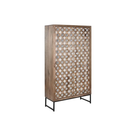 Kast Home ESPRIT Bruin Zwart Zilverkleurig 90 x 38 x 170 cm