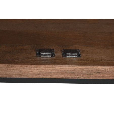 Aparador Home ESPRIT Marrón Negro Plateado Natural Madera de mango Es