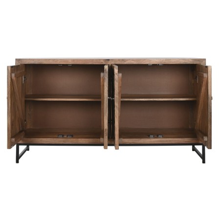 Sideboard Home ESPRIT Brown Black Silver Natural Mango wood Mirror 150