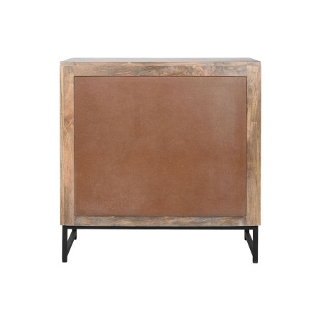 Aparador Home ESPRIT Marrón Negro Plateado Natural Madera de mango Es