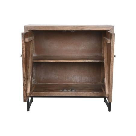 Aparador Home ESPRIT Marrón Negro Plateado Natural Madera de mango Es