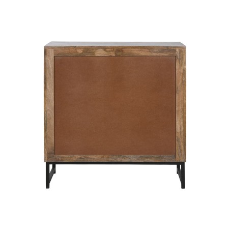 Chest of drawers Home ESPRIT Brown Black Silver Mango wood Mirror Indi