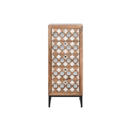 Schubladenschrank Home ESPRIT Braun Schwarz Silberfarben Mango-Holz Sp 2