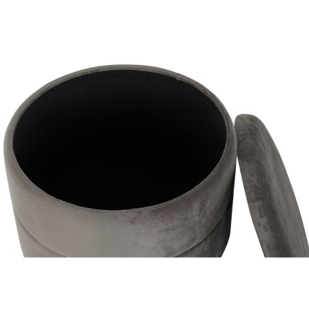 Poggiapiedi DKD Home Decor Dorato Grigio scuro Poliestere Metallo 38 x
