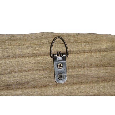 Perchero de Pared Home ESPRIT Natural Metal Madera de Paulonia 99 x 3 2