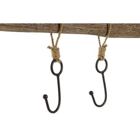 Wandkapstok Home ESPRIT Natuurlijk Metaal Paulownia hout 99 x 3 x 31 c