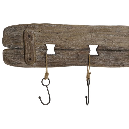 Wandkapstok Home ESPRIT Natuurlijk Metaal Paulownia hout 99 x 3 x 31 c