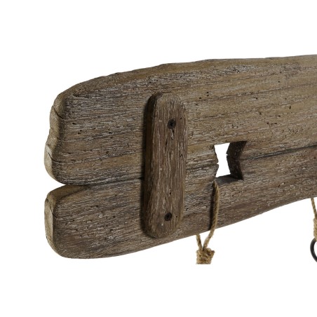 Wandkapstok Home ESPRIT Natuurlijk Metaal Paulownia hout 99 x 3 x 31 c