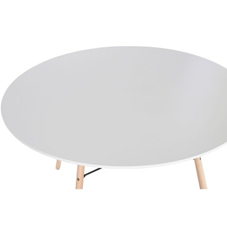 Esstisch Home ESPRIT Weiß Schwarz natürlich Birke Holz MDF 120 x 120
